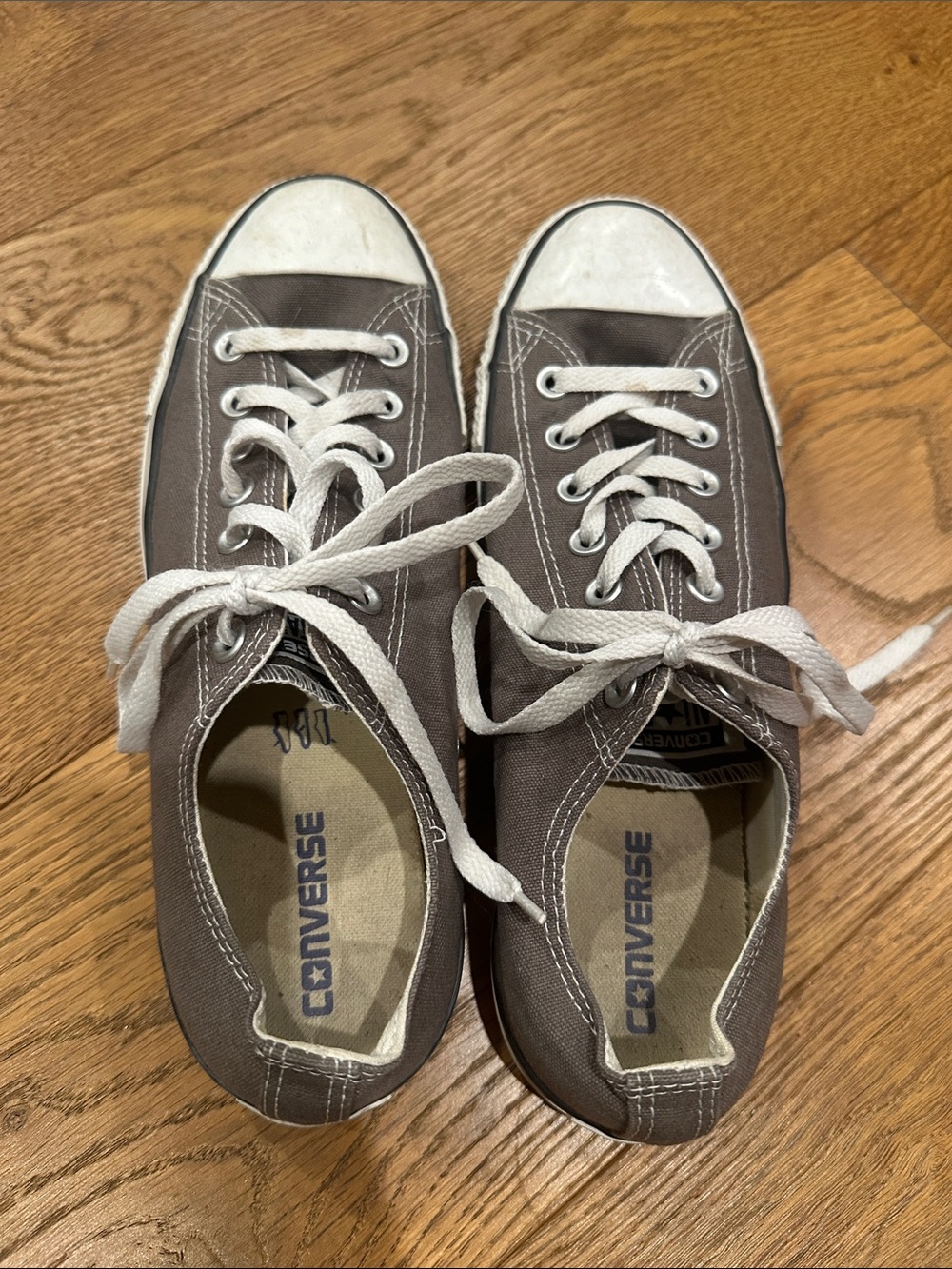 Converse Gray Canvas Low Top Sneakers